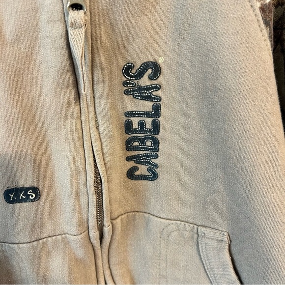 Cabela's Kids Camo Tan Hoodie size 4. Vintage. - Picture 4 of 6